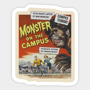 Monster On The Campus Movie Poster Sticker